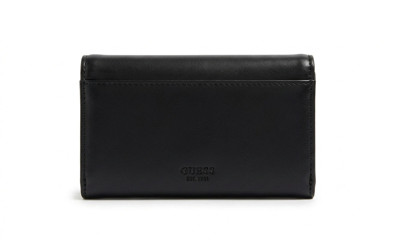 GUESS Women's Logo Flap Wallet - Black