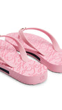 Tommy Hilfiger Women's Monogram Print Flip Flops - Light Pink