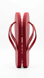 Tommy Hilfiger Women's Patterned Footbed Flip Flops - Red