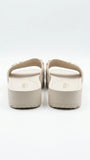 Guess Women's Logo Strap Platform Slides - Beige