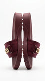 GUESS Women's Adjustable Logo Pool Slides - Burgundy