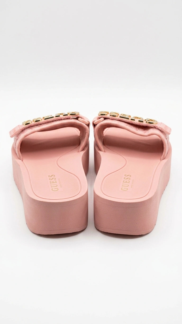 GUESS Women's G-Monogram Platform Slide Sandals - Pink
