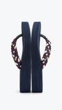 Tommy Hilfiger Women's Woven Strap Platform Flip-Flops - Navy Blue