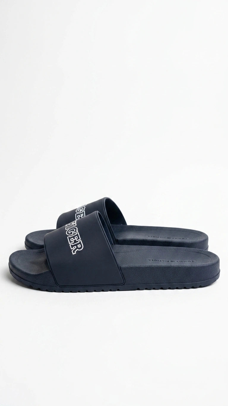 Tommy Hilfiger Men Logo Pool Slides - Navy