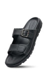 Tommy Hilfiger Men's Two-Strap Buckle Slides - Black