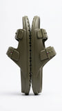 Tommy Hilfiger Comfort Double Strap Slides - Olive Green