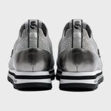 KARL LAGERFELD Women's Knit Wedge Slip-On Trainers - Silver