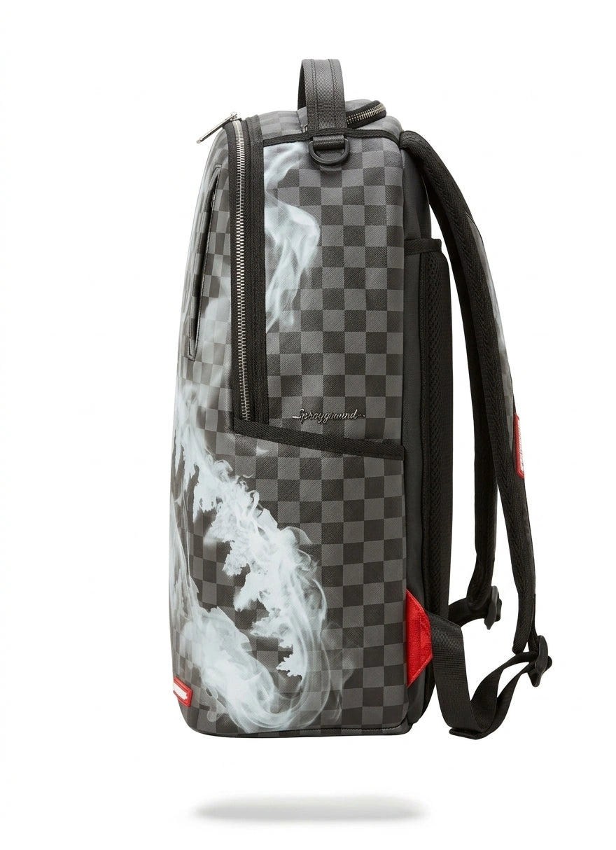SPRAYGROUND Smoke Checkered Backpack - Black Grey White