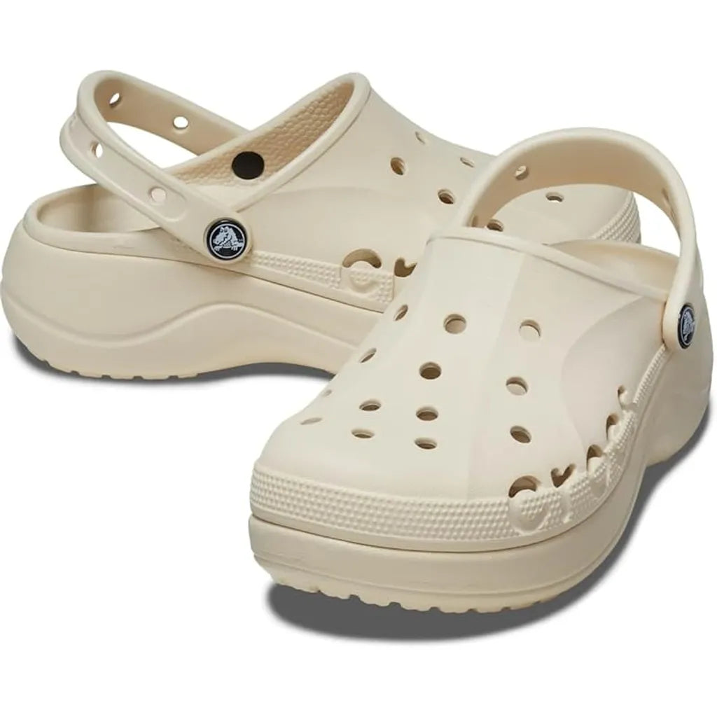 Women's Platform Clogs - Beige