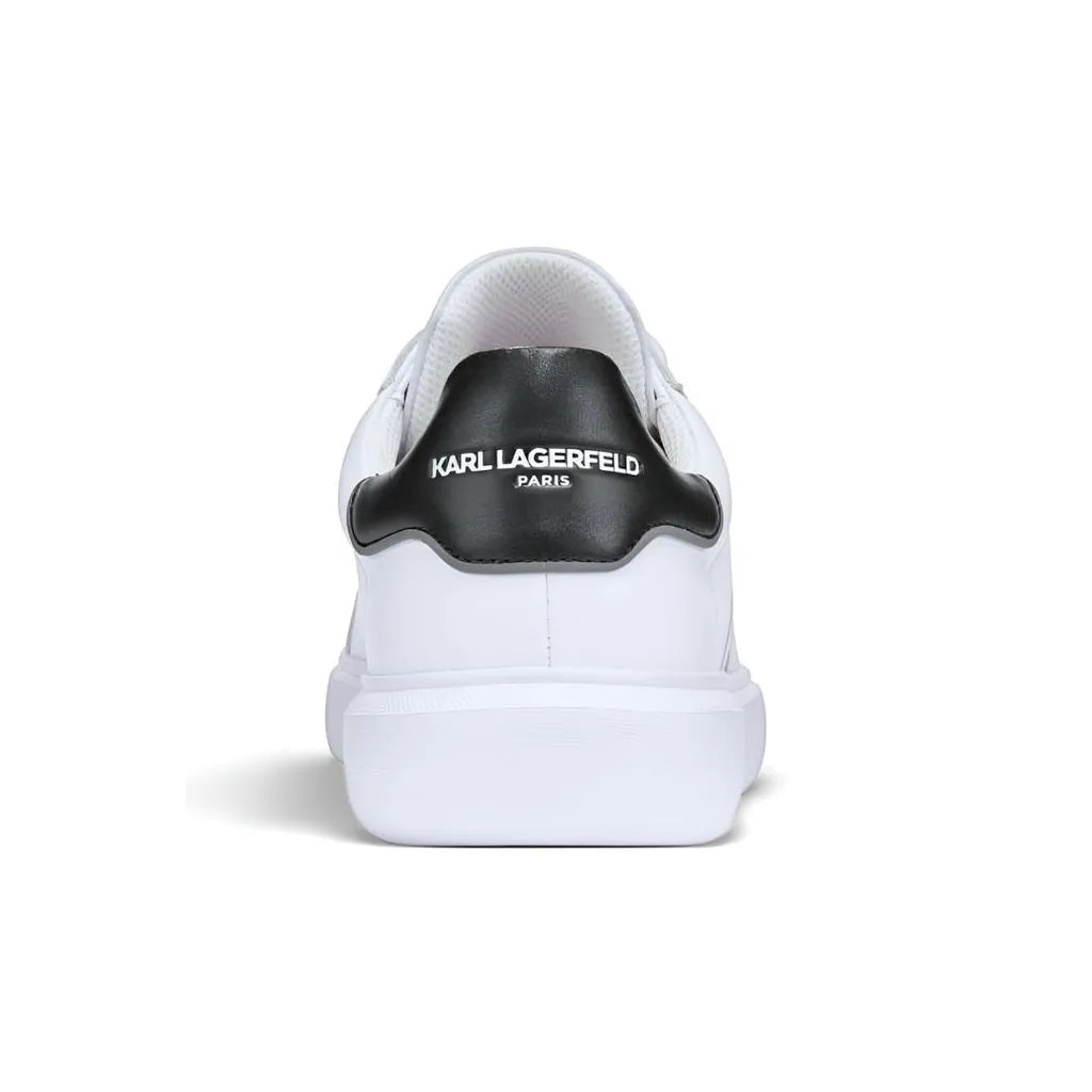KARL LAGERFELD PARIS Logo Leather Low-Top Sneakers Men - White