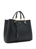 Emporio Armani Medium Grain-leather Tote Bag - Black
