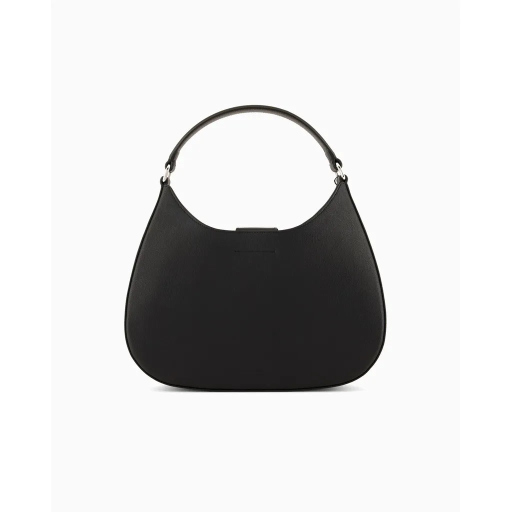 Asv Micro-Grain Recycled Leather Hobo Bag - Black