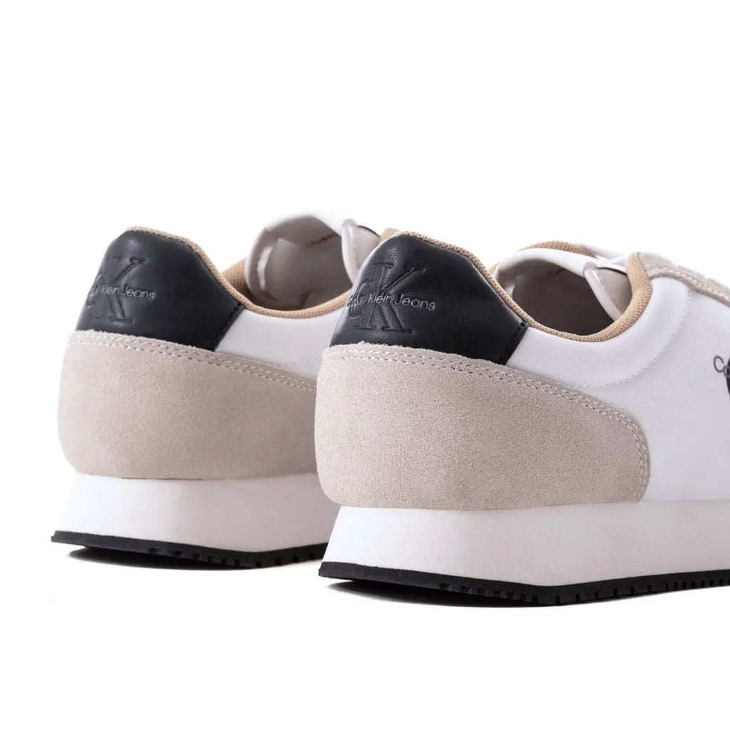 Calvin Klein Jeans Retro Runner SU-NY Mono Trainer - White/Beige/Black