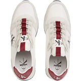 Calvin Klein Runner Laceup Sneakers - Beige/Red