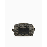 Camera case with shoulder strap and all-over monogram print