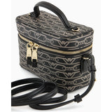 Emporio Armani Washbag with All-Over Monogram Print