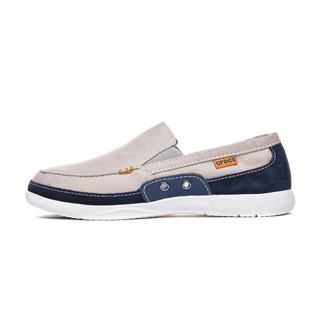 Crocs Walu Men Loafers - Beige / Navy