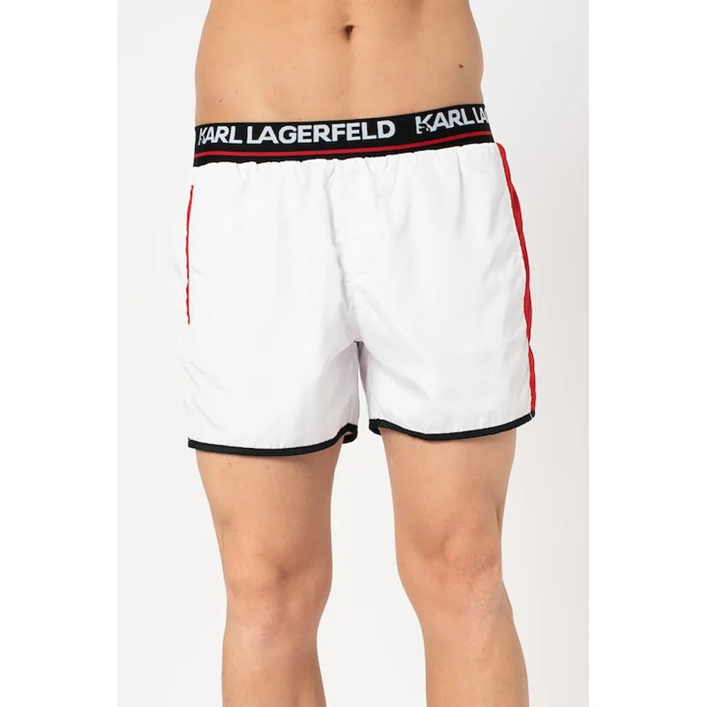 Karl Lagerfild Swimshorts - White / Red