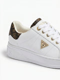 GUESS Women's Signature Low-Top Platform Sneakers - White Monogram