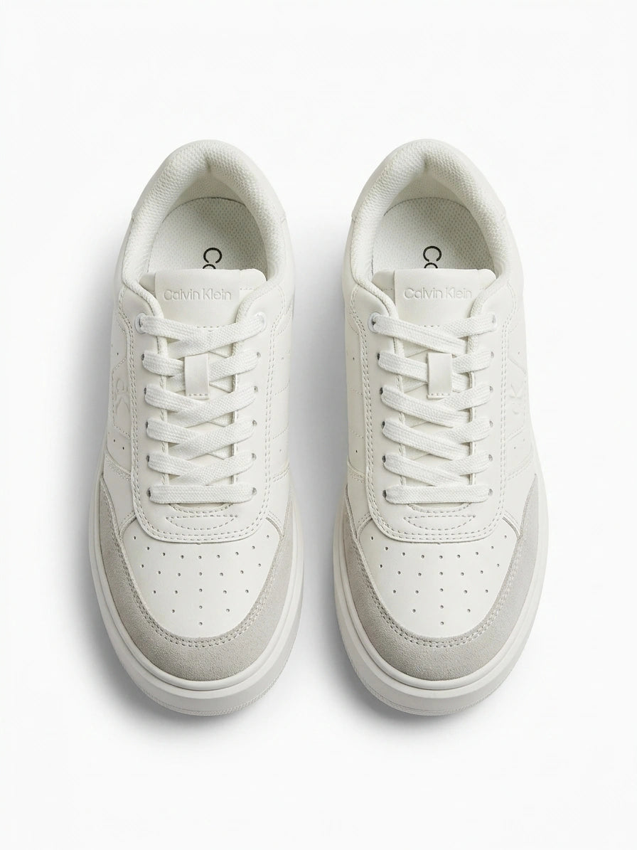 Calvin Klein Women's Low Top Court Sneakers - White/Grey