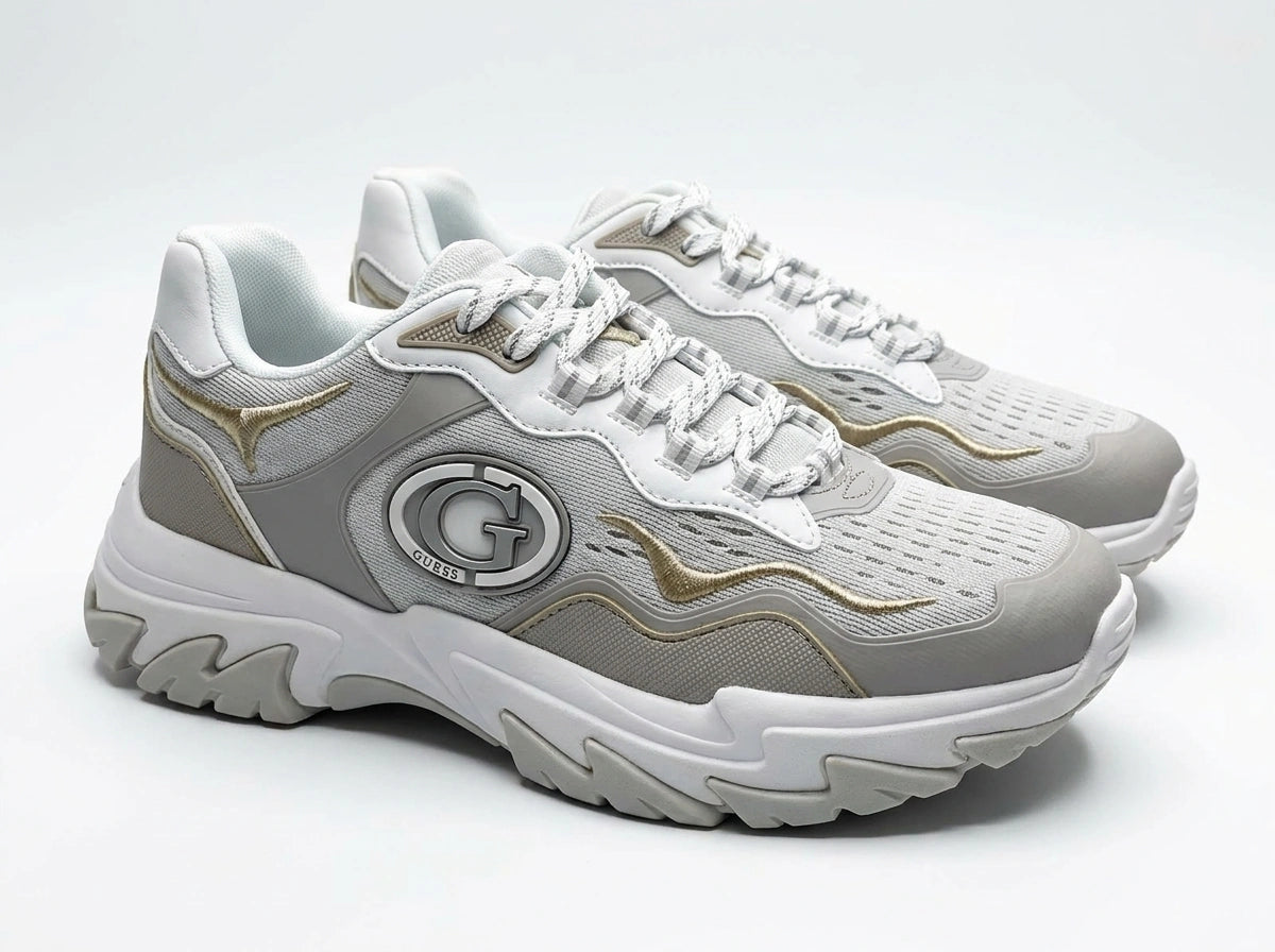 GANT Women's Chunky Runner Sneakers - White Beige Gold
