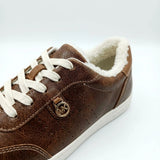 Scotty Distressed Leather and Sherpa Sneaker