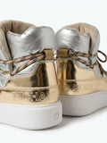 Michael Kors Women Gina Puffer Boots - Silver/Gold
