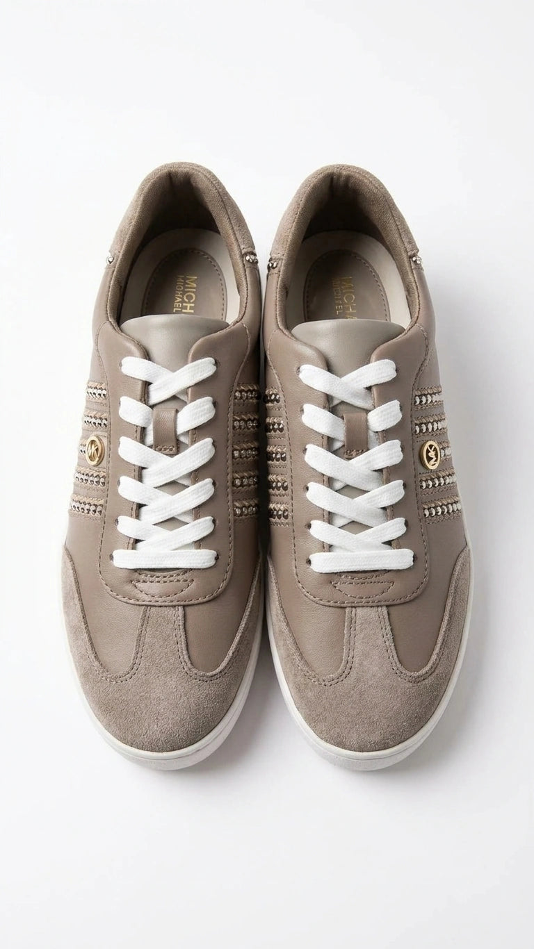 Michael Kors Women's Embellished Low-Top Sneakers - Taupe
