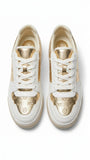 Michael Kors MK Logo Low-Top Sneakers - White Gold