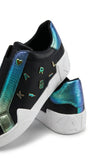 Karl Lagerfeld K-Luxe Embellished Slip-On Sneakers - Black/Iridescent