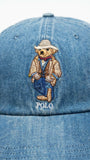 Polo Ralph Lauren Polo Bear Denim Baseball Cap - Medium Wash