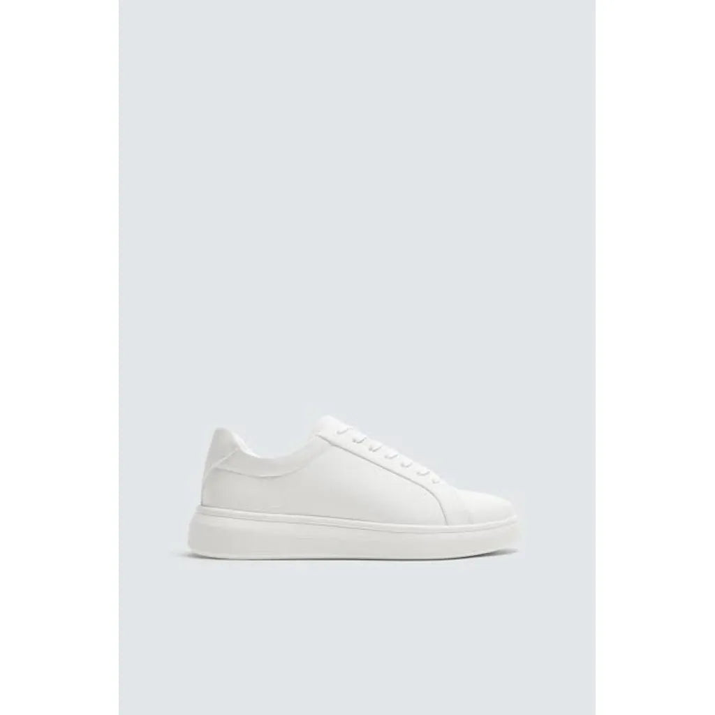Zara Monochrome Chunky Trainers - White