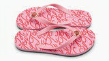Tommy Hilfiger Women's Monogram Print Flip Flops - Light Pink