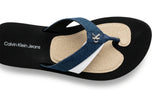Calvin Klein Jeans Women's Denim Wedge Thong Sandals - Blue