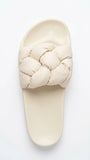 Unbranded Women's Braided Strap Comfort Slides - Nude Beige