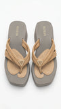 GUESS Women's Platform Thong Sandals - Taupe