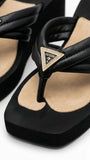 GUESS Women's Padded Thong Wedge Sandals - Black
