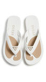 Guess Women's Logo Charm Platform Flip Flops - White
