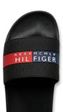 Tommy Hilfiger Men MCMLXXXV Pool Slides - Black