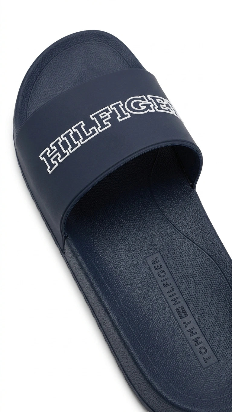 Tommy Hilfiger Men Logo Pool Slides - Navy