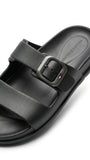 Tommy Hilfiger Men's Two-Strap Buckle Slides - Black