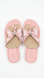 GUESS Women's Monogram Bow Platform Flip Flops - Pink Multi