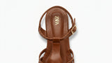 ZARA Women Woven Strappy Flat Sandals - Brown