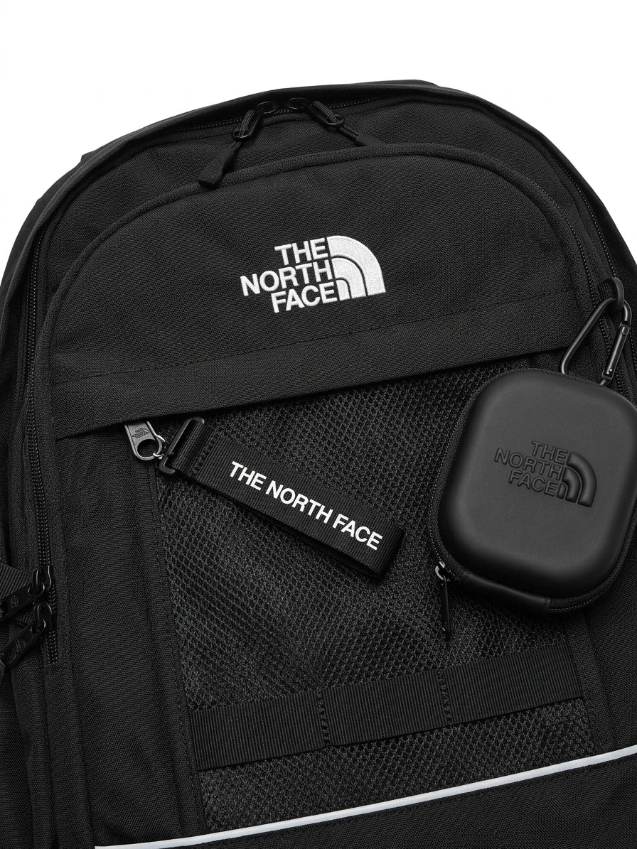 The North Face FlexVent Everyday Backpack - Black with Detachable Pouch