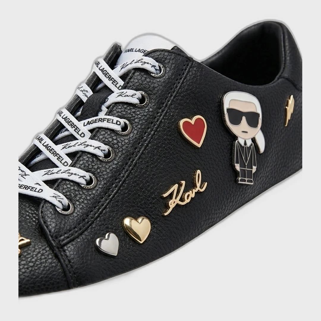KARL LAGERFELD Women's Choupette & Karl Embellished Low-Top Sneakers - Black