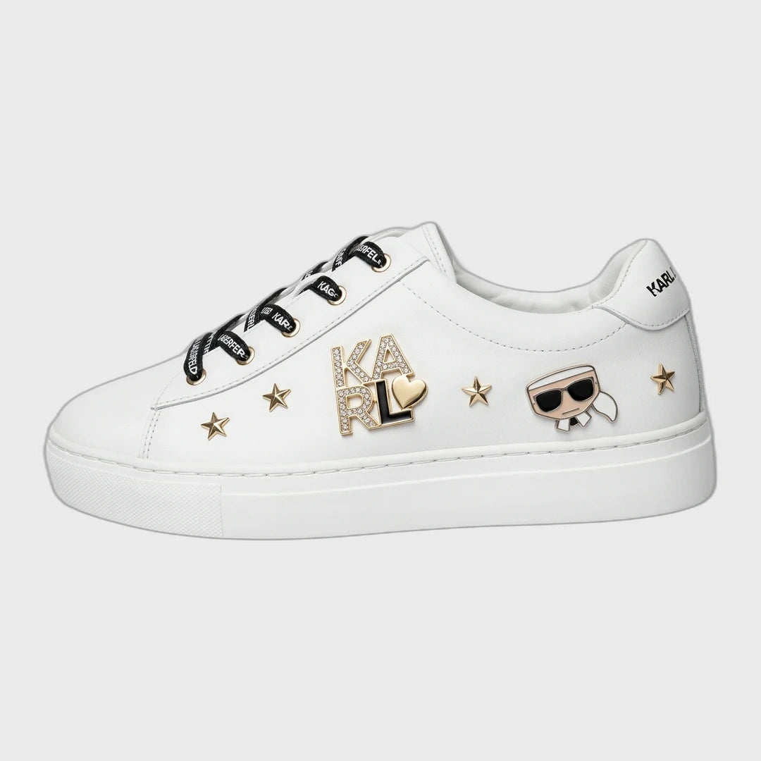 Karl Lagerfeld Women's Embellished Low-Top Sneakers - White