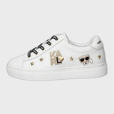 Karl Lagerfeld Women's Embellished Low-Top Sneakers - White