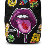 Sprayground x Supreme Pixelated Lips Lunch Box - Black