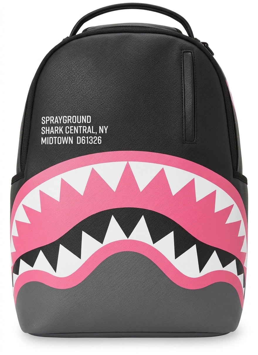 SPRAYGROUND Shark Central Backpack - Black/Pink