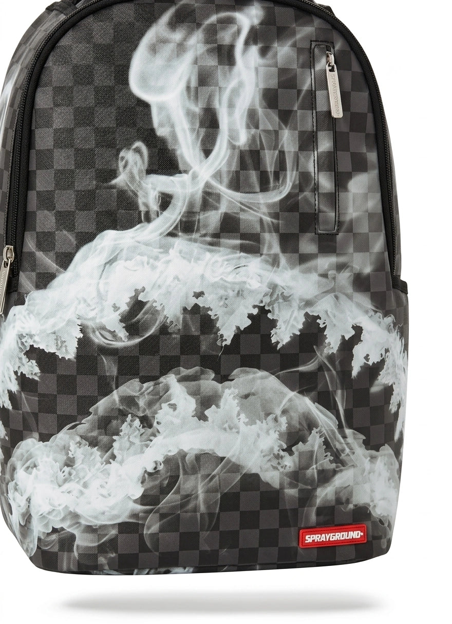 SPRAYGROUND Smoke Checkered Backpack - Black Grey White